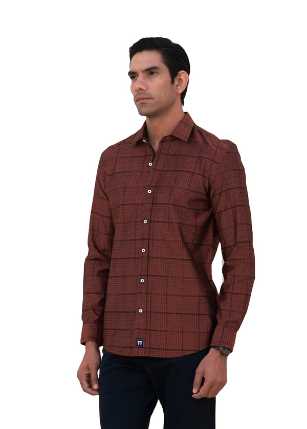 BARETT RED YARD COTTON SHIRT