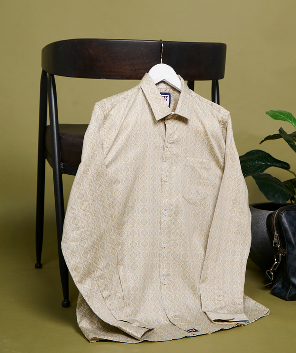 BARETT SYMMETRY COTTON SHIRT BEIGE