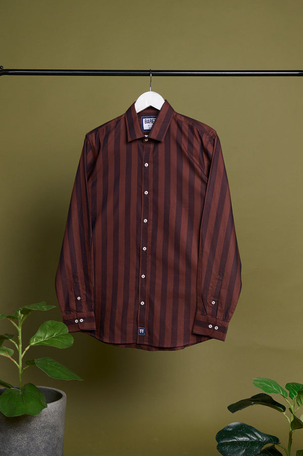 BARETT BRAT COTTON SHIRT BROWN