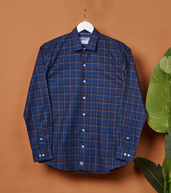 BARETT CANTERVILLE CHECKERED SHIRT BLUE