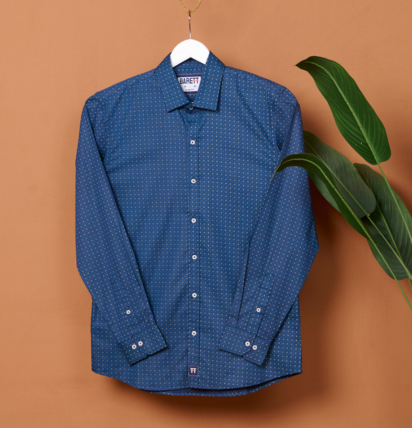 BARETT SIGNATURE COTTON SHIRT BLUE