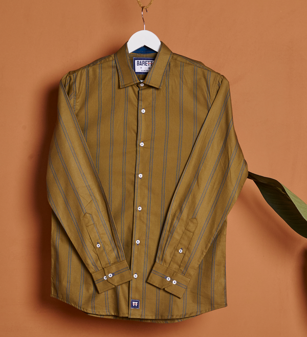 BARETT ADMIRAL COTTON SHIRT BROWN